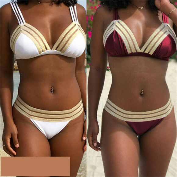 gold sparkly swimsuit